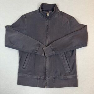 Faherty Men's Stretch Terry Tanker Bomber Jacket XS Navy Blue Full Zip